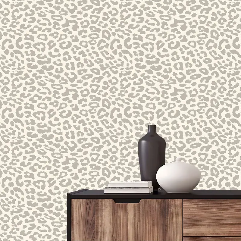 Fashion Brown Leopard Print Peel and Stick Wallpaper, Removable Self Adhesive Contact Paper, No Residue & Easy Install Paper for Accent Wall, Boho Wild Wall Decor Roll, Ideal Gift for Leopard Print & Home Decor Lovers