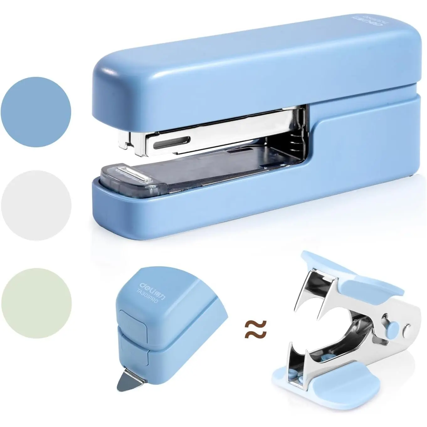 Stapler, 45 Sheet Capacity, Blue | Desktop Staplers with Integrated Staple Remover, Office Stapler