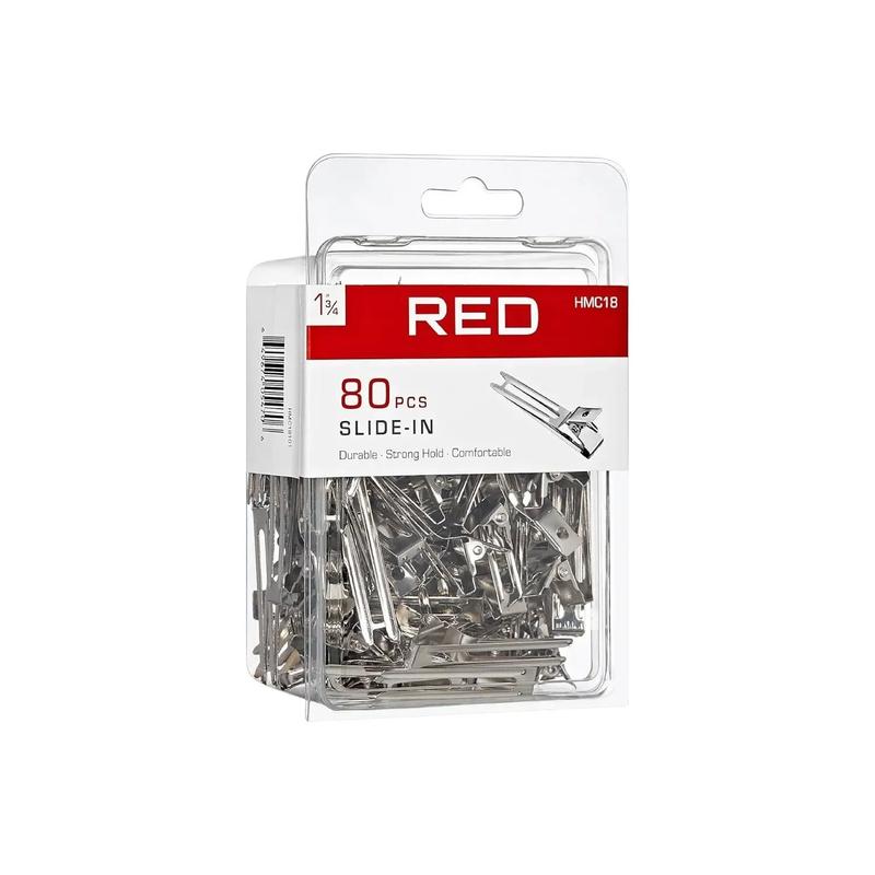 80pcs 1.75" Slide-In Hair Clips, Durable Metal Curl Setting Clips for Hairdressing, Sectioning & Retwisting, Rust-Free Hair Pins for Dreads, Dreadlocks, & Twist Styles