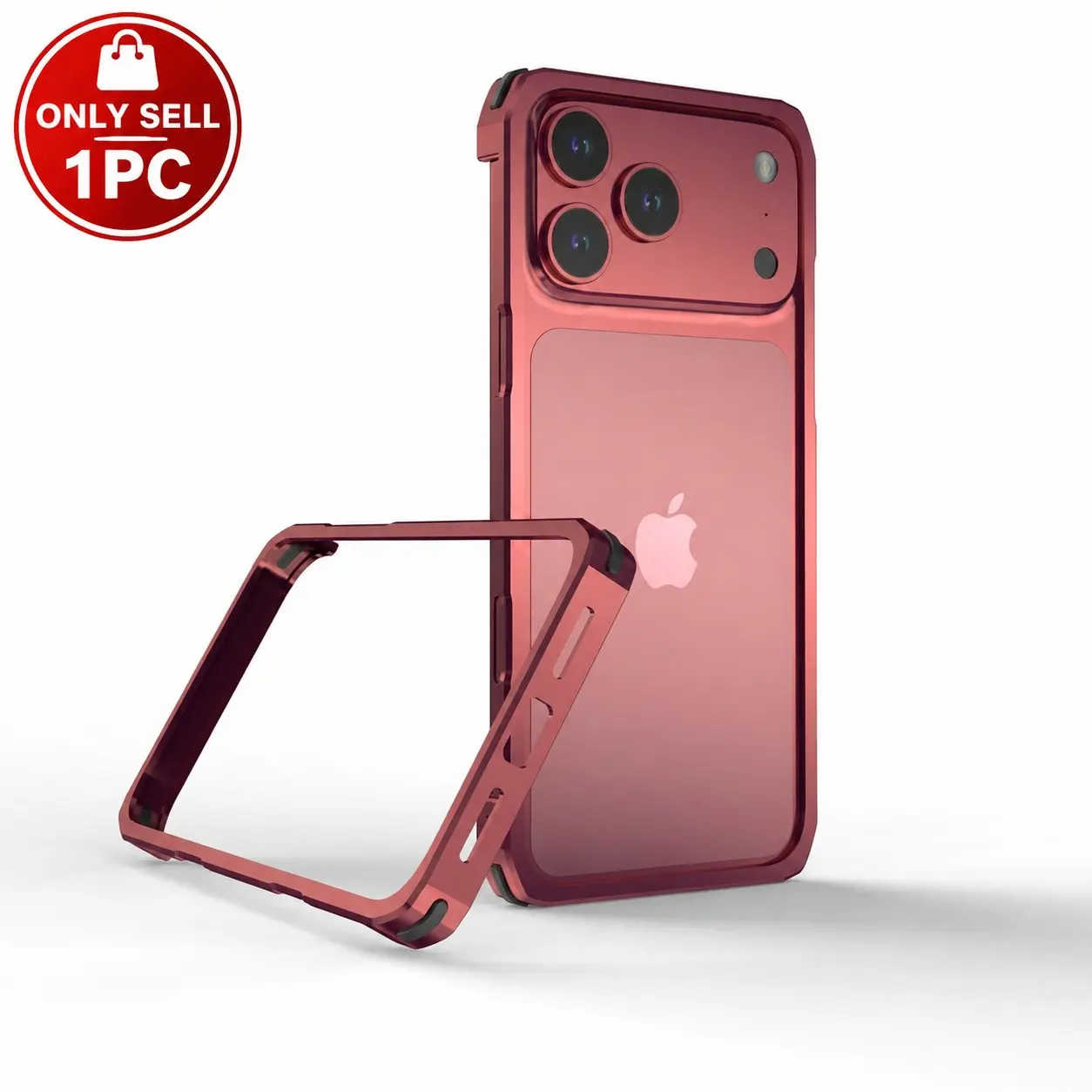 Snap Lock Aluminum Alloy Bumper Frame Cellphone Case for iPhone 17 Pro 18 Pro 17 Pro Max 18 Pro Max, Lightweight Shockproof Anodized Metal Edge Protective Cover