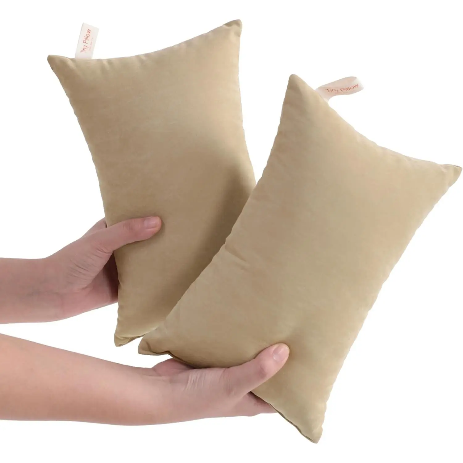 Tiny Pillows, Set of 2, 7"x11", Light Taupe