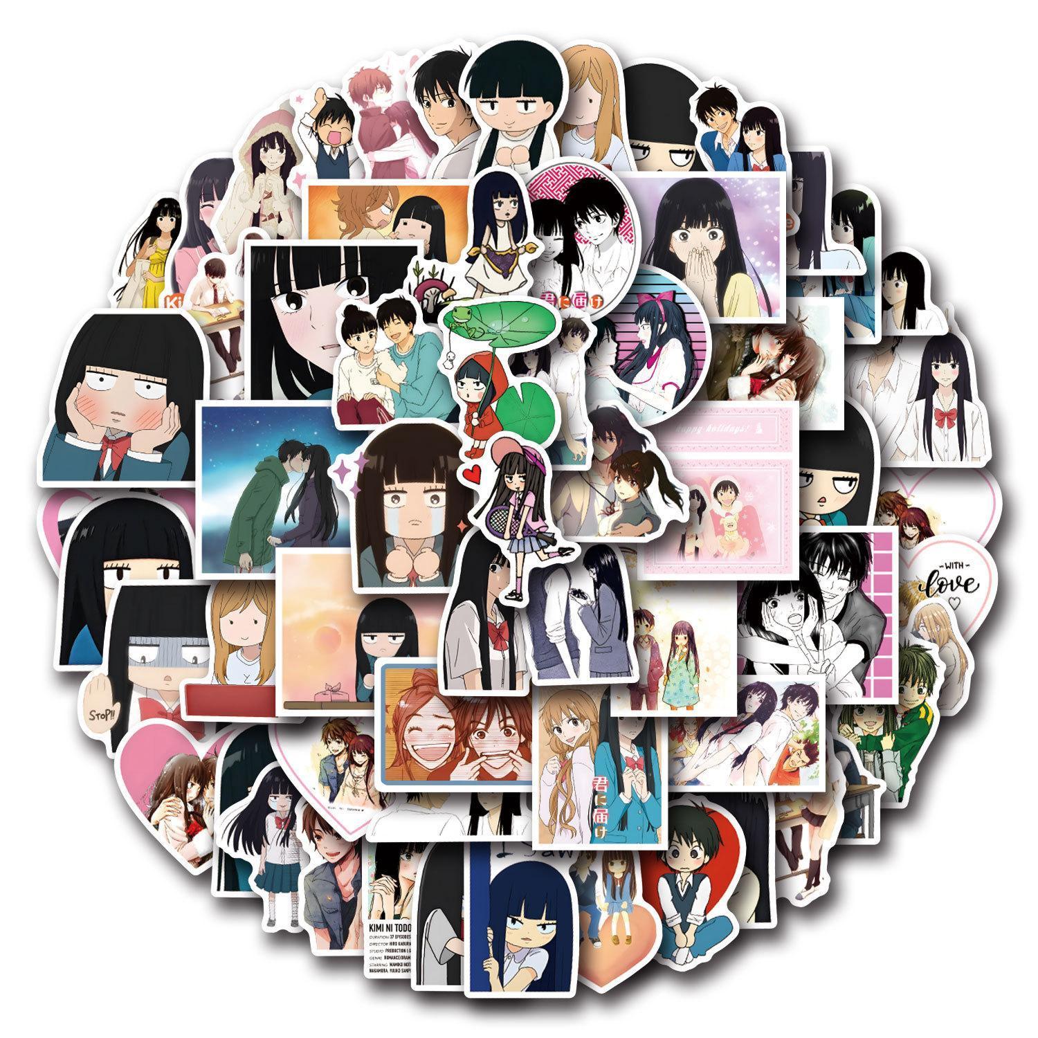 50pcs Kimi Ni Todoke Anime Stickers Sawako Kuronuma Kazehaya Shouta Sticker Notebook Luggage Laptop Kurumizawa Ume Decalpopular stickers Cute beautiful