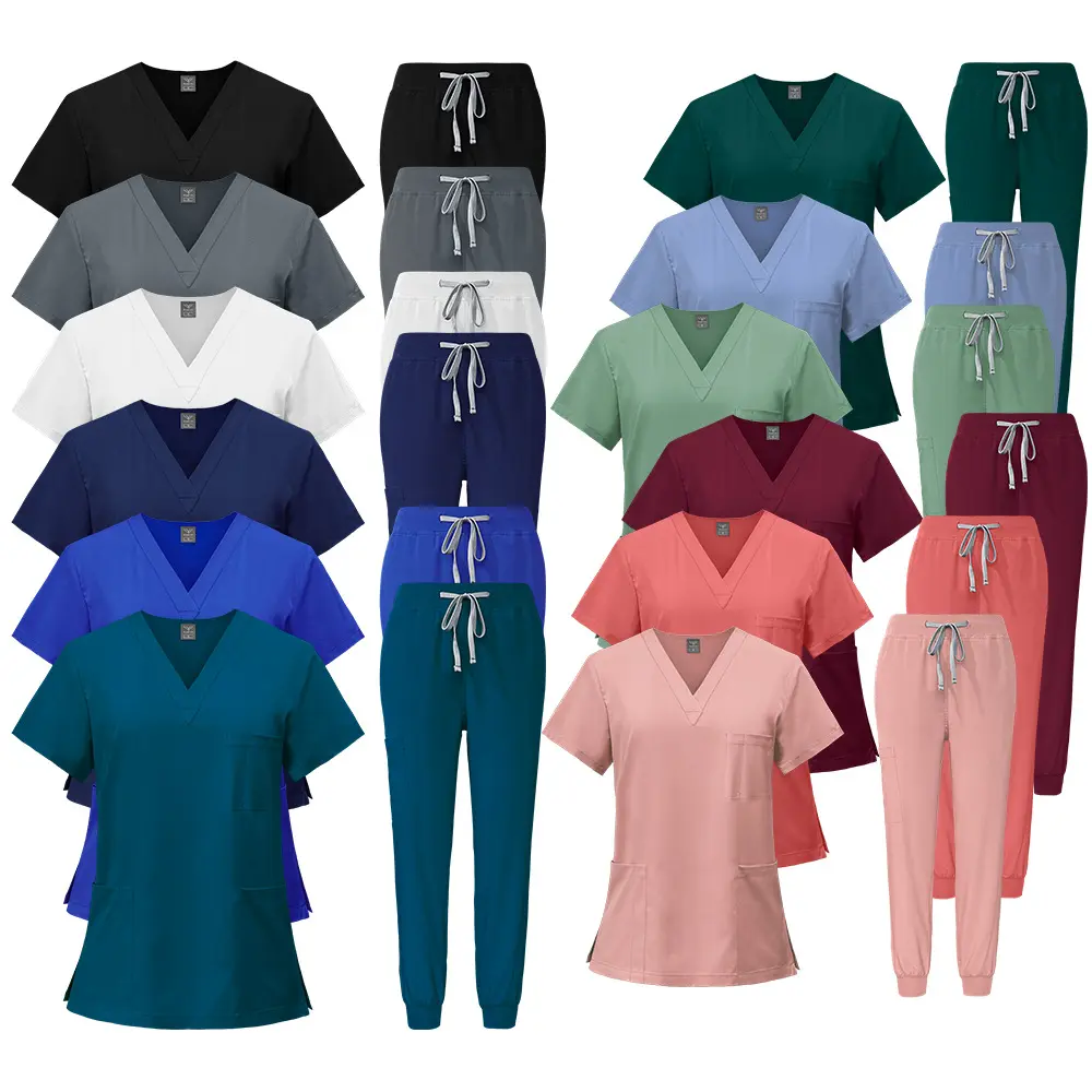 Summer Doctor's Work Uniform, Beauty SPA Pet Hospital Dental Operating Room Scrub Suit Two-Piece Set