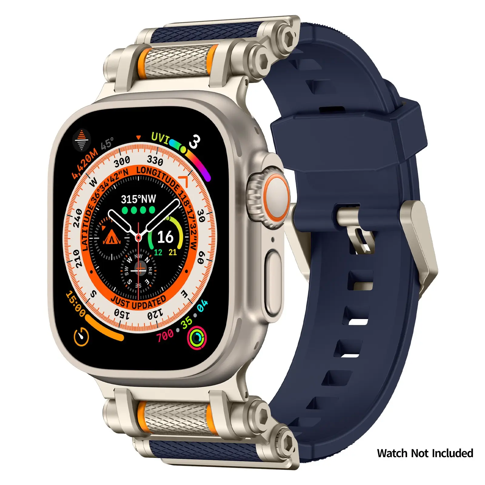 Outdoor Scratch-Resistant Silicone Band for Apple Watch, Compatible with Iwatch Series 10/9/ultra/2/se/8/7/6/5/4/3, 42-49mm, Smartwatch Replacement Straps