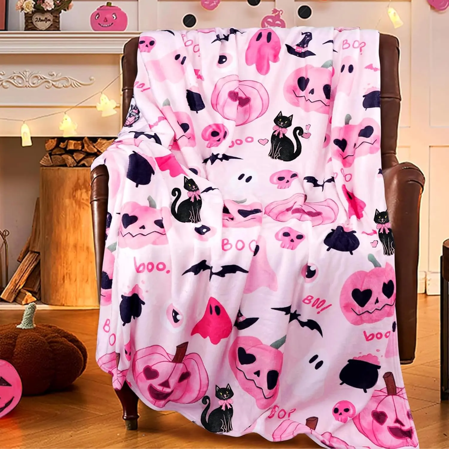 Halloween Blankets and Throws Pumpkin Spider Ghost Blanket Throw Blanket Super Soft Cozy and Plush for Couch and Chair