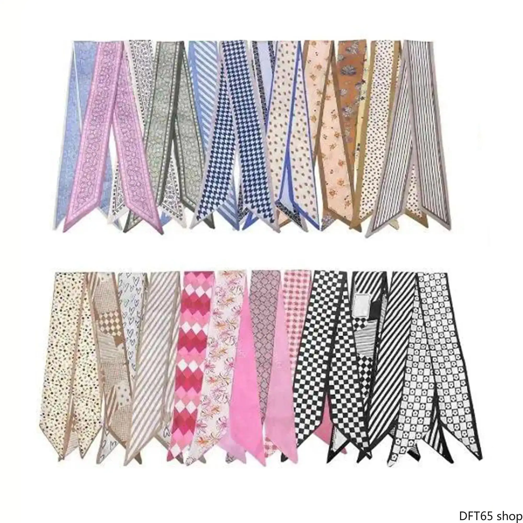 Women's Synthetic Decorative Scarves - Silk-Like Smooth, Lightweight Square, Mixed Prints, Multi-Tie Flexible Design, Vintage Bag Accessories for Daily Neck Wrap or Hair Band Decoration, Portable Breathable, Decorative Scarf, Versatile, Square Shape