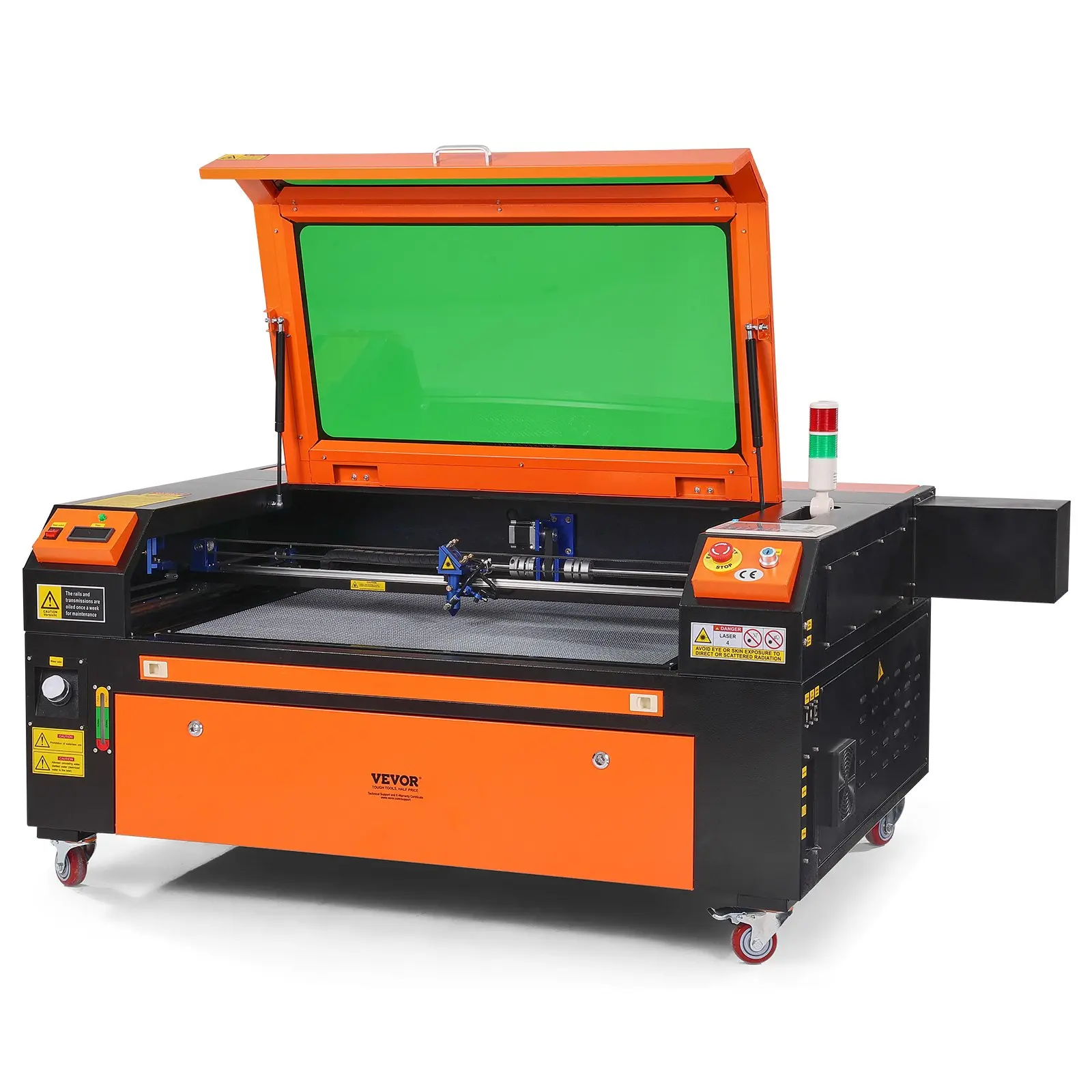 VEVOR 100W CO2 Laser Engraver Cutter Machine, 24x35 in 100w laser, 19.7 IPS, 2-Way Pass Air Assist, Compatible with LightBurn, CorelDRAW, AutoCAD, Windows, Mac OS, Linux, for Wood, Acrylic, Fabric