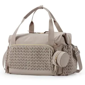 Diaper Bag Tote with Changing Pad, Large Capacity Travel Diaper Bags, Hospital Bag for Labor Delivery,  Newborn Infant Baby Bag with Pacifier Case, Baby Girl Boy Diaper Bag
