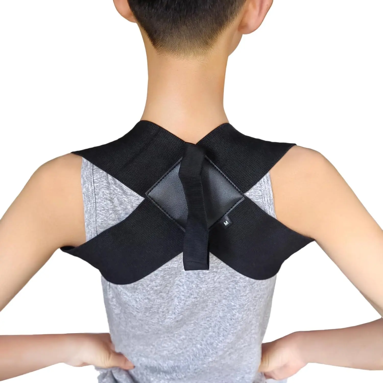 outdoor sports Posture Corrector Back Support Strap, Men and Women, Black| Upper Support for Back, Shoulders, and Neck posture corrector Compact, Large LB 143 - 165