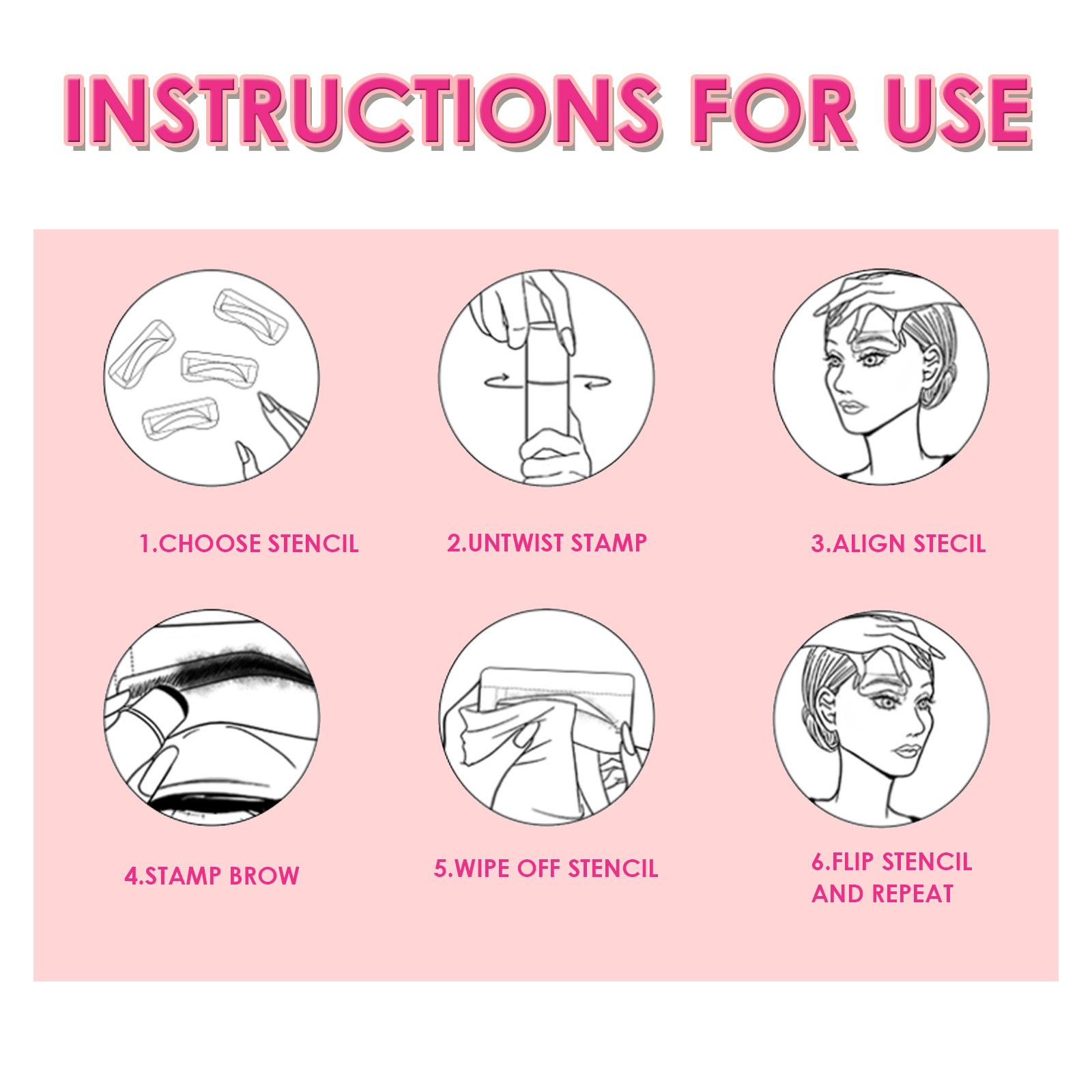 Jaysuing One Step Eyebrow Stamp Stencil Kit| Waterproof Brow Powder & Hairline Shadow| Long-Lasting & Natural Look for Beginners