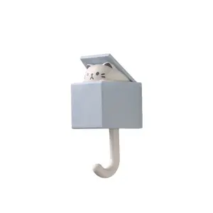 Retractable Cute Animal Wall Hooks, Self-Adhesive Punch-Free Decorative Hanger for Keys, Coats & Bags, 1PC / 4PCS Set