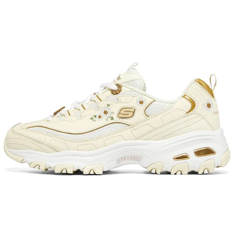 Skechers D'Lites 1.0 Women's Comfortable Casual Dad Shoes with Mesh Fabric, Synthetic Leather, Cushioned Sole, and Durable Outsole Verifiable, with credentials and supporting global authentication