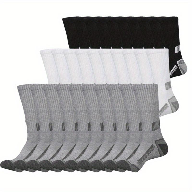 10/20/30/40 Pairs Men'S Athletic Crew Socks - Knit Polyester, Solid Color, Breathable & Comfortable for Sports and Casual Wear SpringStatements