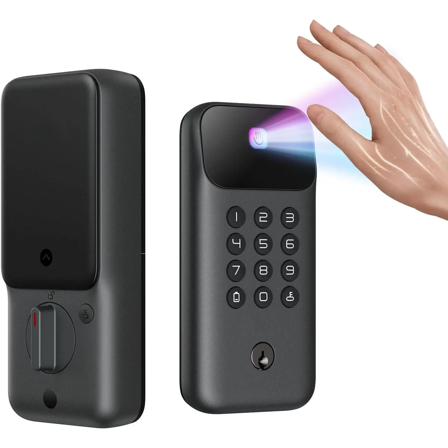 Venoris Go -  Lock - Palm Vein Keyless Entry Door Lock - 5 Unlock Methods, -in WiFi, - Compatible - Front Door  - 7-Month