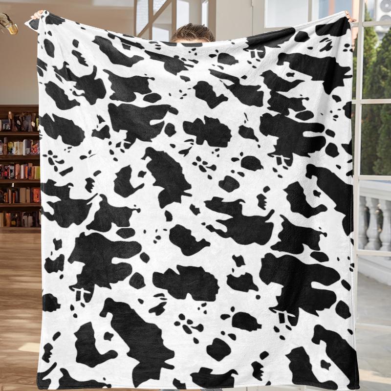 Cow Print Blanket Collection – Hot Pink Black Light Pink Turquoise Western Farm Animal Pattern Ultra Soft Cozy Plush Fleece Throw Blankets Perfect For Cowgirl Aesthetic, Country Home Decor & Farm Lovers