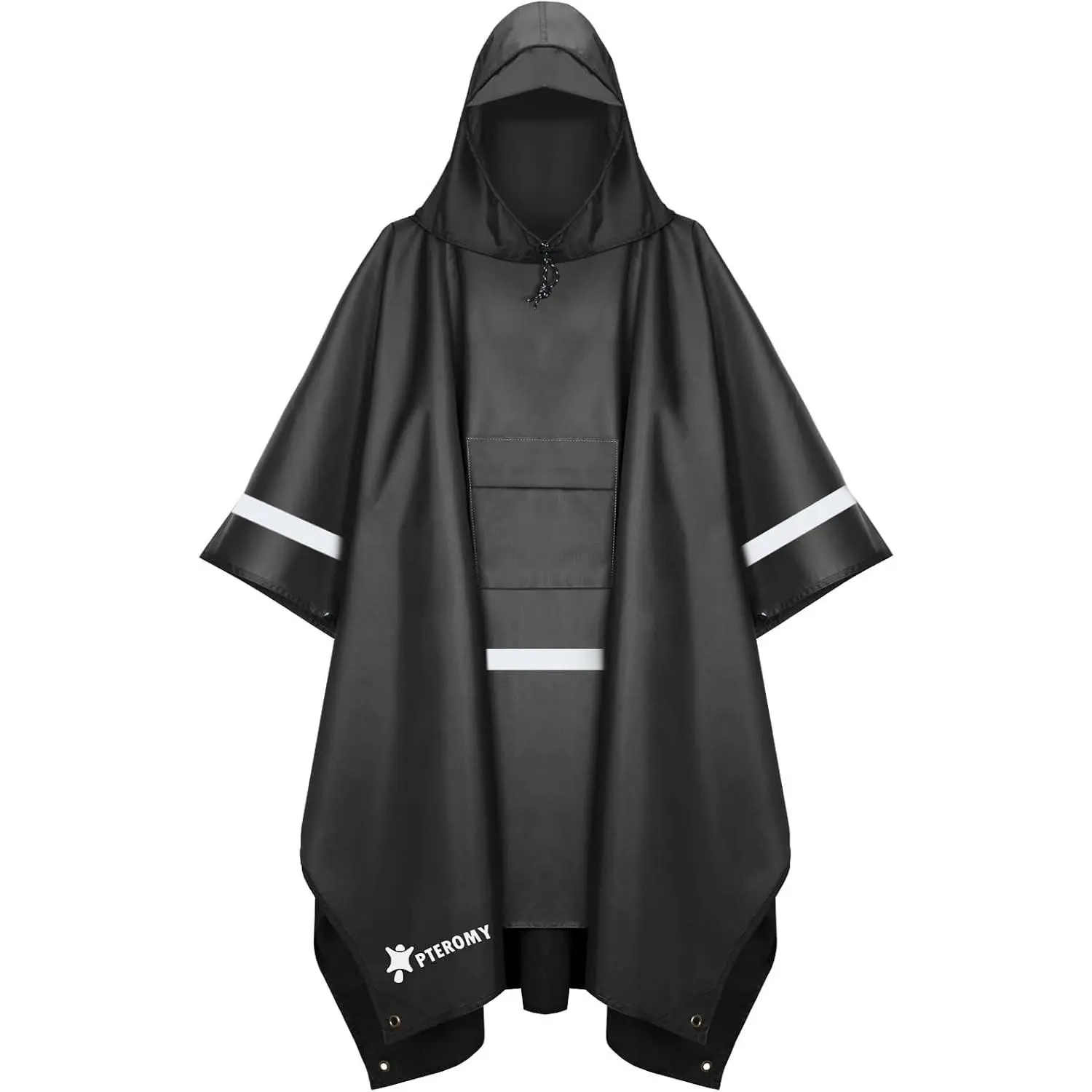 Adult 3-in-1 Hooded Rain Poncho with Pocket - Waterproof Lightweight Unisex Raincoat for Hiking Camping Emergency Outdoor TravelGift