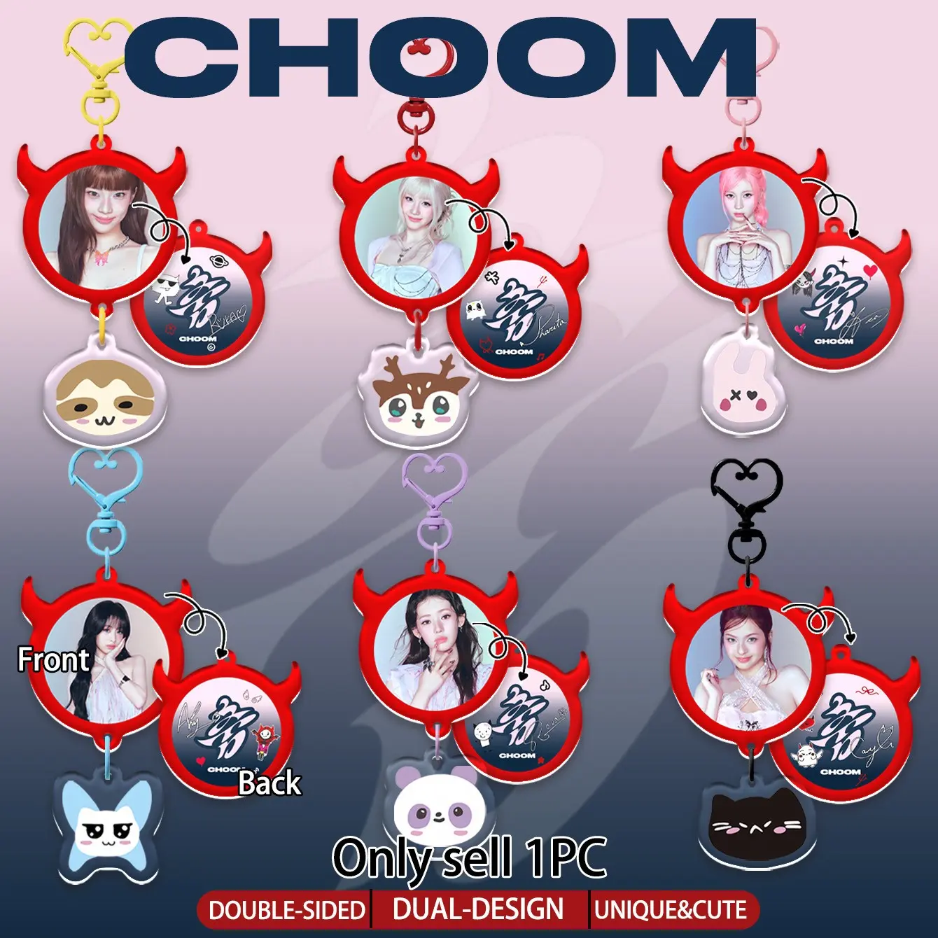 Babymonster Keychain, Choom Keychain, Monstiez Merch Goods, Ahyeon Rora Ruka Chiquita Asa Pharita, Blue Cartoon Keychain, Birthday Gift