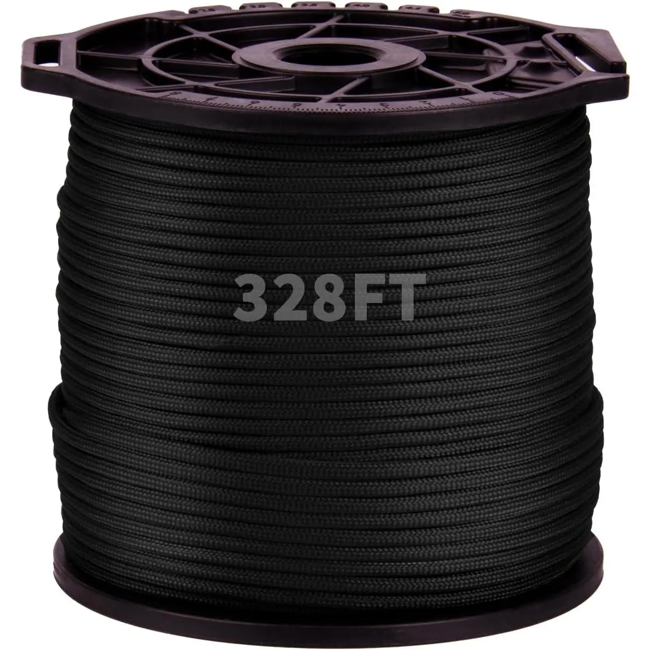 Paracord Rope, 100M/328FT, 4mm, 9 Strand Parachute Spool Cord Nylon Paracord Rope for Camping Hammock Clothesline Hiking Fishing  (Black)