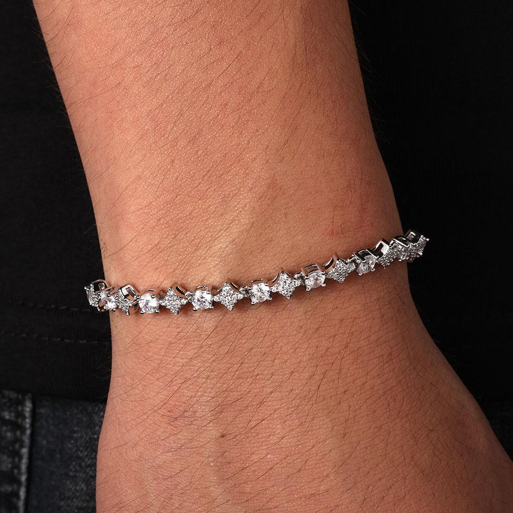 Premium Luxury Star Tennis 6MM Bracelet Hip Hop Zirconia Tennis Bracelet for Girl Boys Friends Jewelry Gift