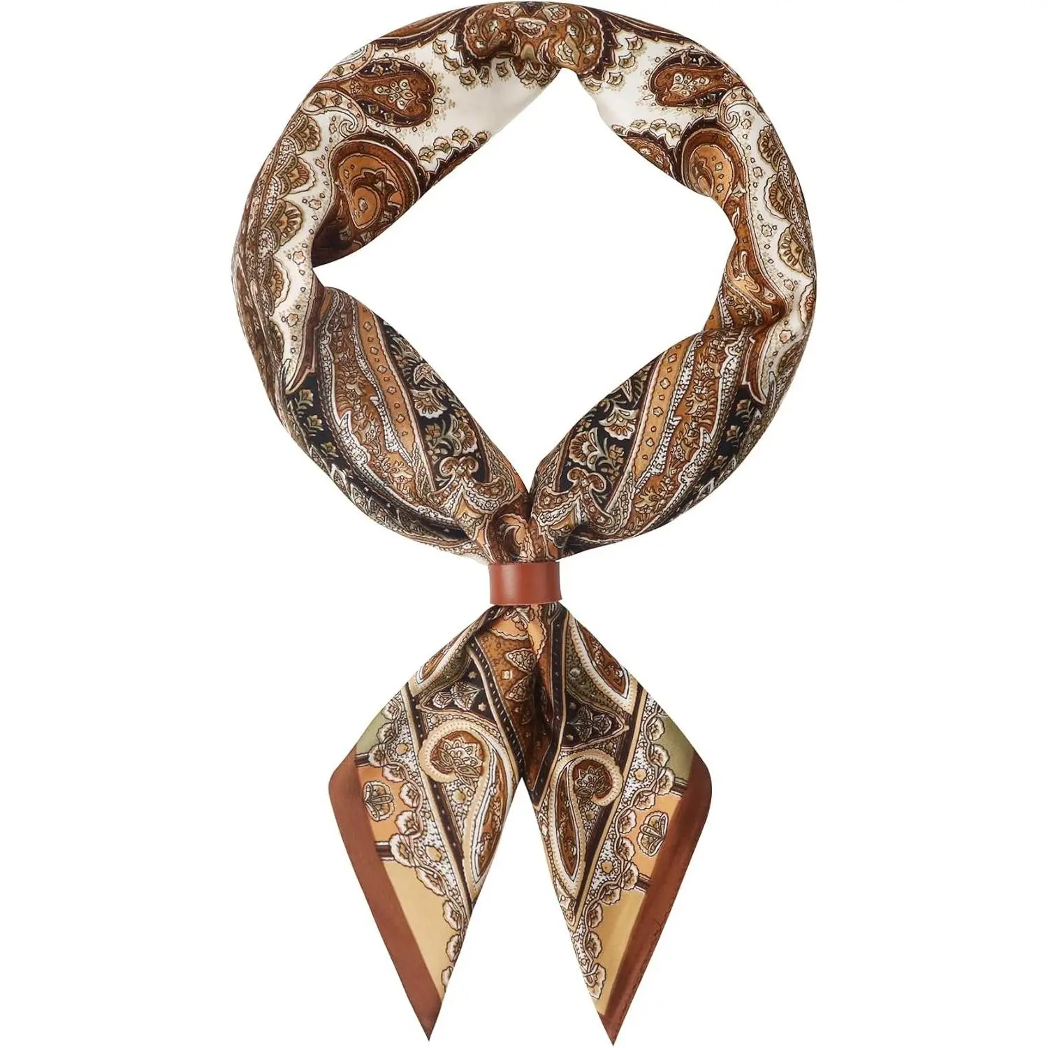 27.5 Inch Square Silk Feeling Neck Scarf for Men - Bandana Pocket Square Cowboy Scarves(Gift)