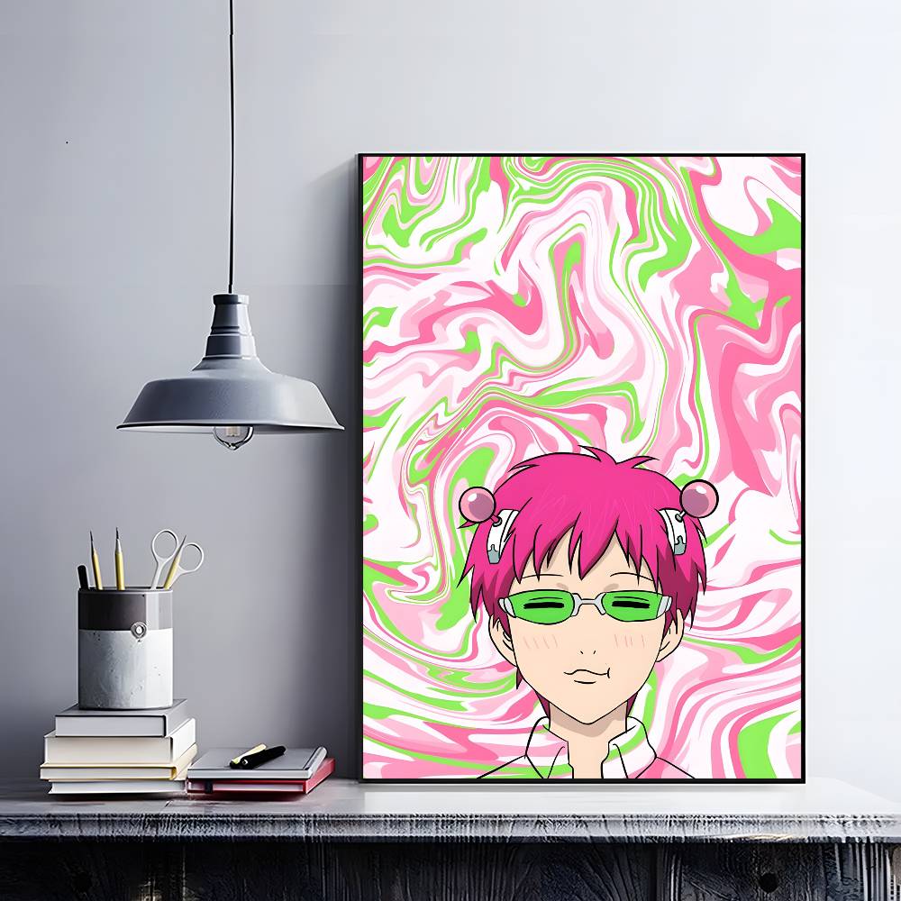 Anime The Disastrous Life Of Saiki K Poster HD art sticky wall waterproof home living room bedroom bar aesthetic decoration