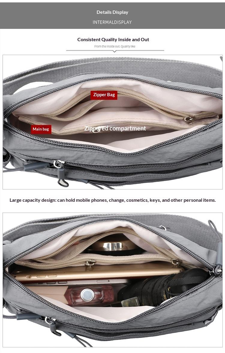 Women's Solid Color Fashionable Multi-pocket Zipper Crossbody Bag for Daily Use, Casual Trendy Versatile High-quality Daily Commuting Bag, Crossbody Purse, Purses For Women, Everyday Bag