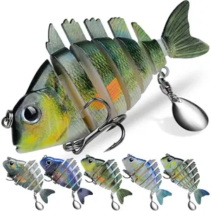 Crankbait Fishing Lure Pike Muskie Lures Lifelike Multi Jointed Swimbait Segement Hard Minnow Bait Treble Hook