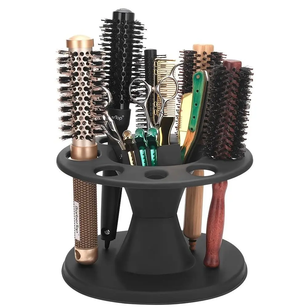 High-Quality Round Hair Brush Holder, Durable Design for Easy Access, Ideal for Home and Professional Use, Organizer for Styling Tools, Storage