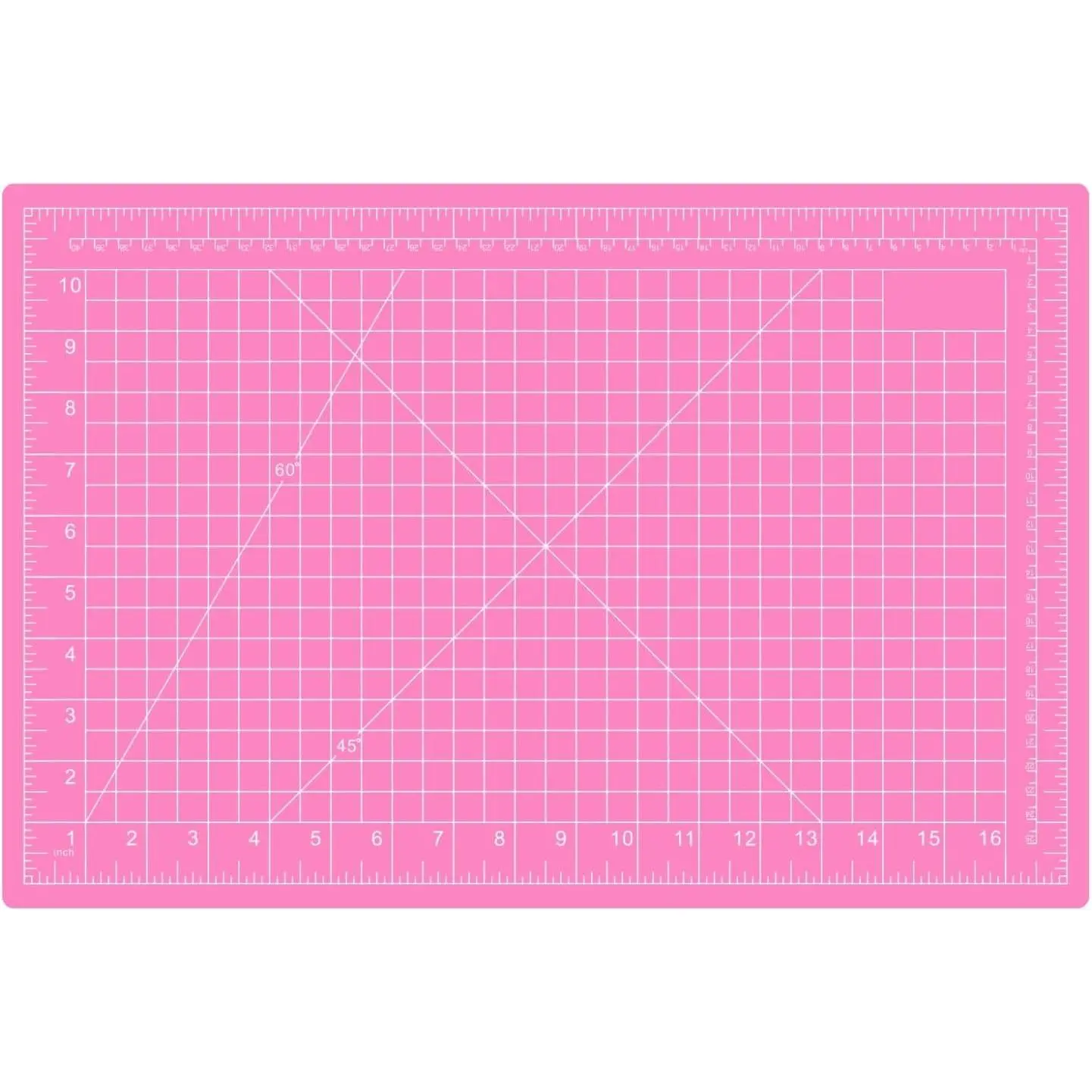 18"x12" Self Healing Cutting Mat Double Sided 5-Ply Cutting Board for Sewing Crafts Fabric Quilting Leather Modeling Hobby Project Pink