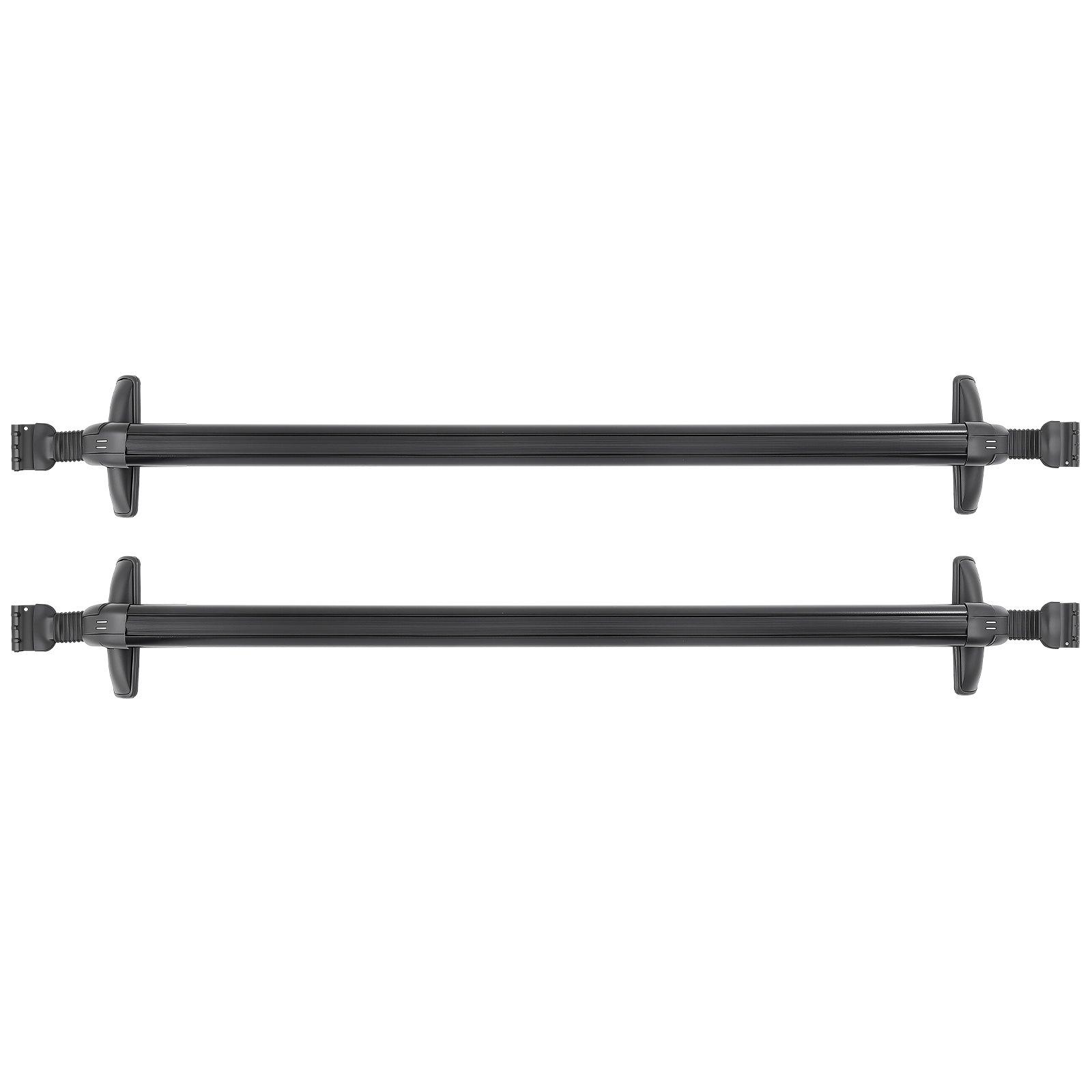 VEVOR Roof Rack Cross Bars, Universal Fit for Naked Roofs Without Raised Rails/Flush Rail/Black Moldings, 165 LBS Capacity, Lockable Heavy Duty Aluminum Crossbar Racks Roof Rail Rooftop Luggage Canoe