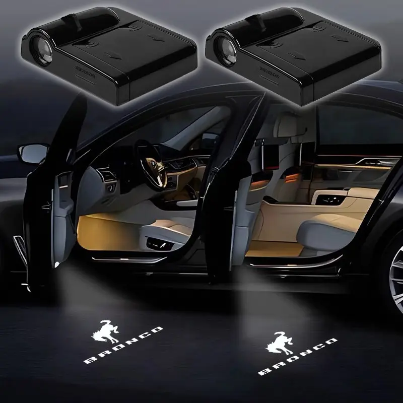 2pcs LED HD Car Door Welcome Light, Auto Logo Projector Lamps for Ford Bronco Sport 2020-2022, Stylish Accessories for Cars