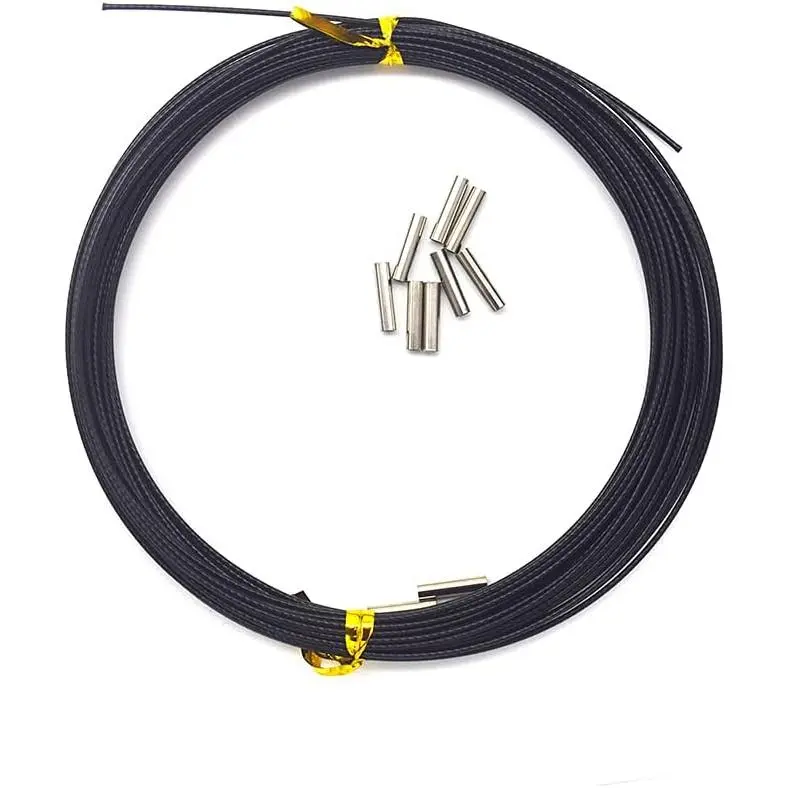 5LB-280LB 7 Strands Stainless Steel Wire Leader Nylon Coated 32.8ft Fishing Leader with 10pcs Crimp Sleeves