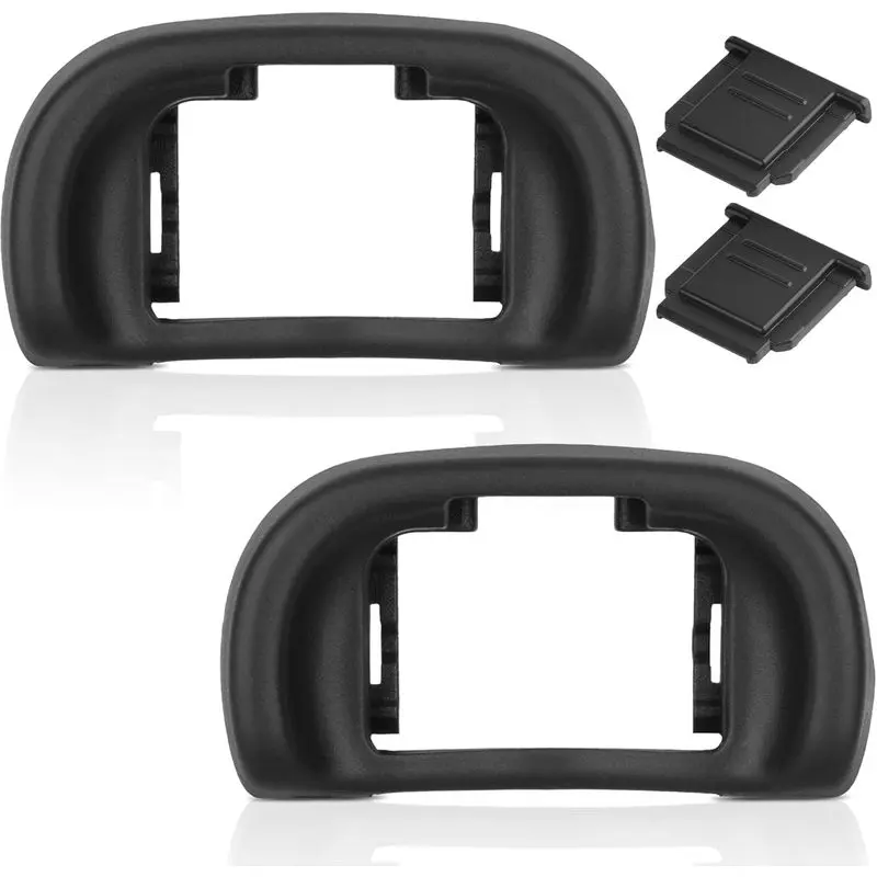 Updated Soft Silicone Camera Eyepiece Eyecup for Sony A7III A7II A9 A7S A99II A58 A7 A7R IV A7RIII A7SII, 2Pack Camera Hot Shoe Cover for Sony + 2Pack Camera Eye Cup Replacement for Sony, 2-Piece Set