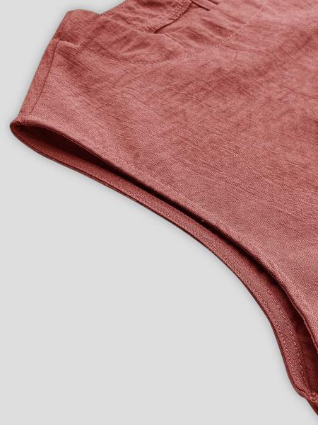 Women's Elegant Solid Color Loose Sleeveless Round Neck Wide Leg Pants Set 2pcs, Comfortable Summer Casual with Pockets for All Seasons, Stylish Set for Holiday & Daily Wear