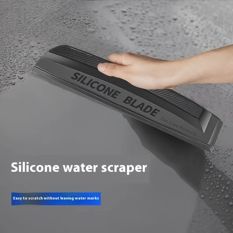 Silicone Dual-Sided Glass Wiper, Car Window Cleaner, Bathroom Floor Scraper, Noise-Free, Gentle on Paint, Soft Silicone Squeegee, Window Cleaning Wiper, Window Cleaning Tool