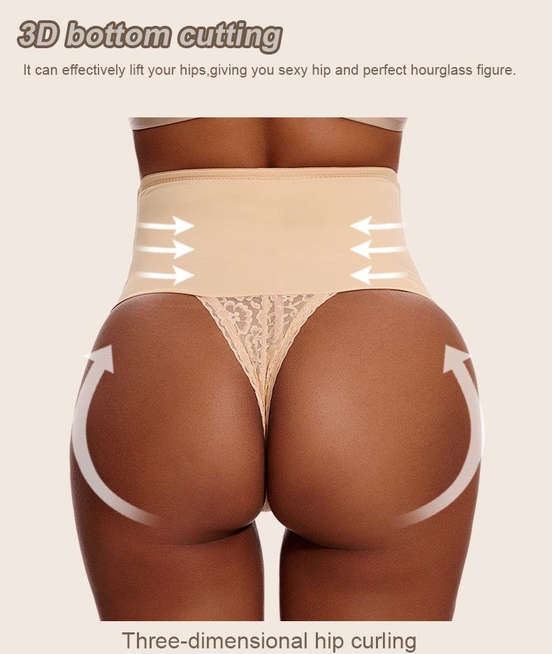 Tummy Control Thong Shapewear for Women High Waist Shaping Underwear Seamless Body Shaper Panties Girdle Womens Thong Shapewear Mid to High Waisted Shaper Thong WN00 High Waist Shaping Pants Plus Size Lace Seamless Waist Shaper