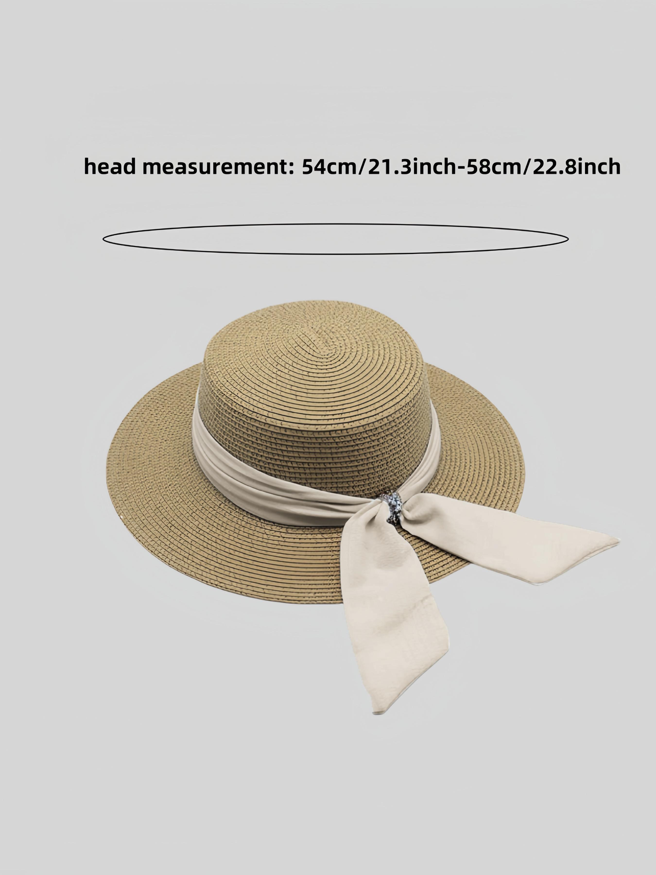 Women's Sun Hat, Foldable Wide Brim Straw Hat, Casual Sun Protection Beach Hat for Women & Girls, Fashion Accessories for Traveling & Beach Party