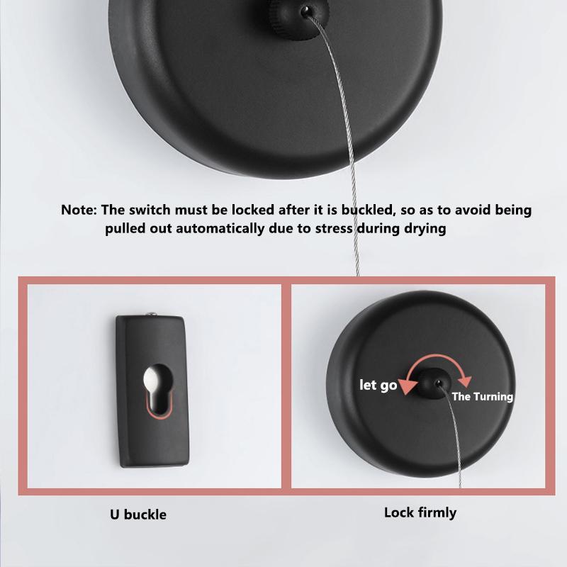 Stainless Steel Washing Line, 1 Count Wall Mounted Retractable Clothes Line, Indoor & Outdoor Clothes Line, Laundry Tools & Accessories