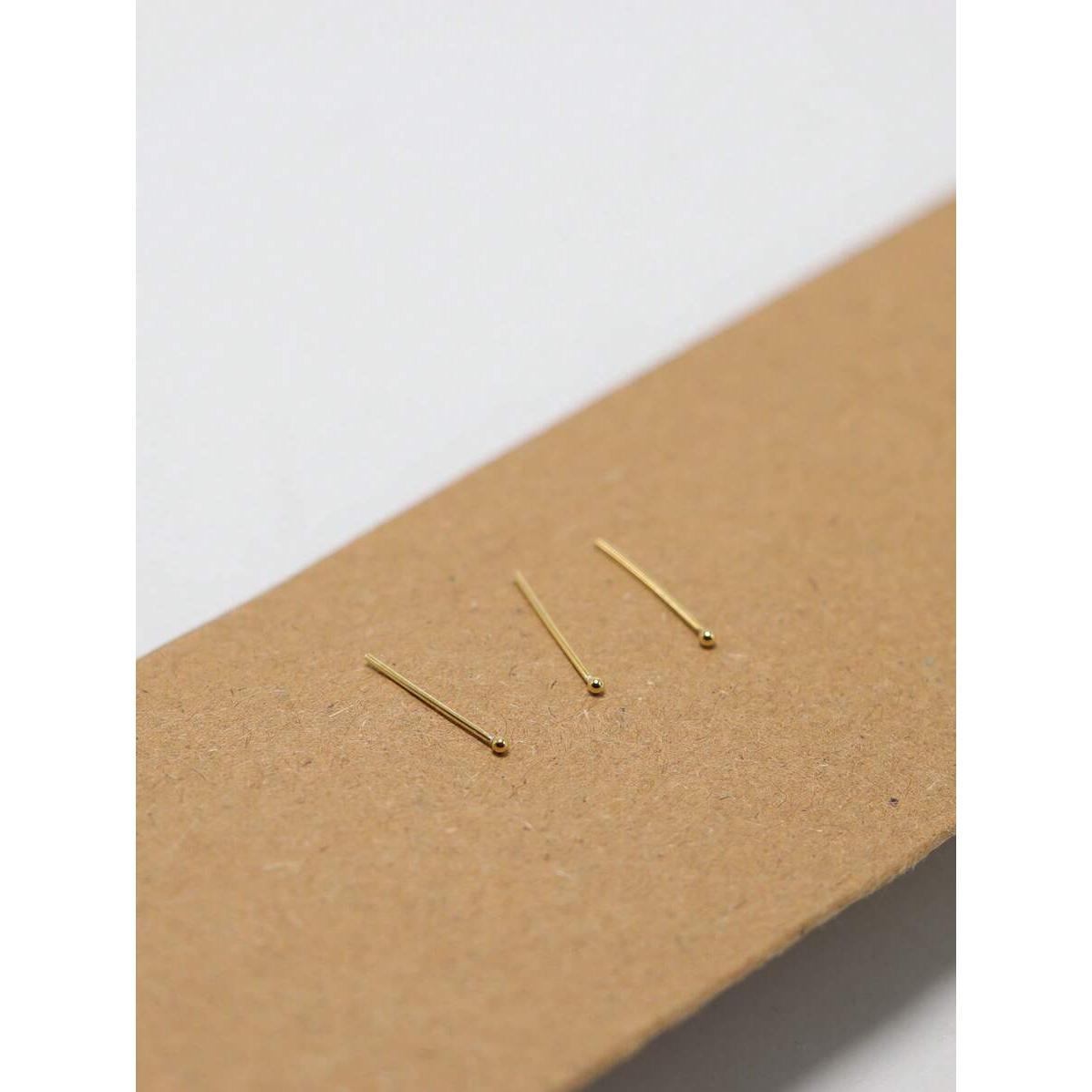 New 12pcs/Pack Tiny Design 1mm Ball Nose Piercing 925 Sterling Silver Nose Studs Pins Bone Nariz Jewelry Holiday