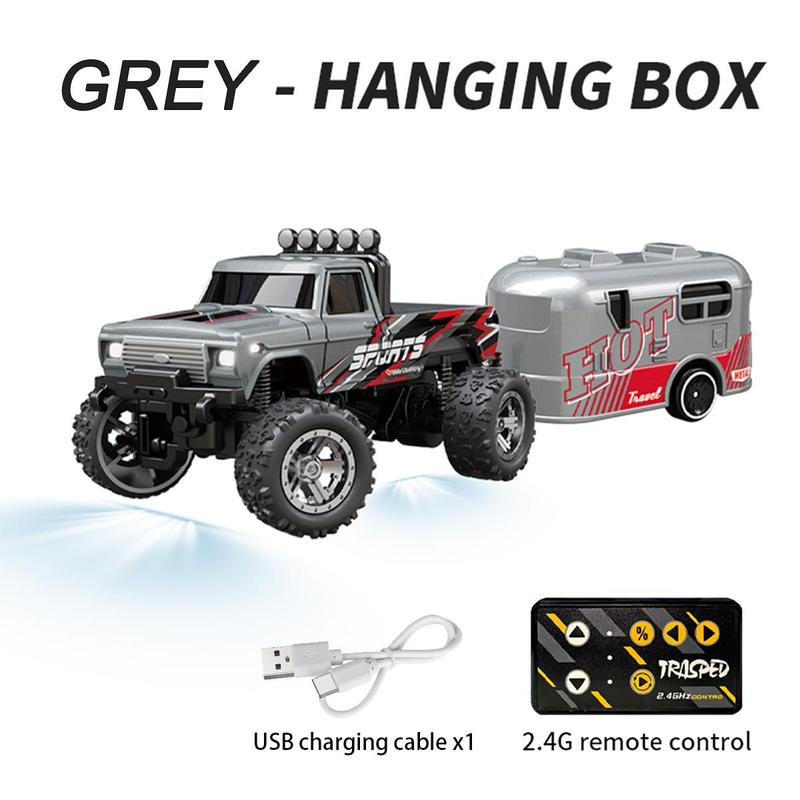 1:64 Alloy Mini RC Off-Road Vehicle, High-Speed 3-Mode Monster Truck with Constant Cruise & Buffer Chassis, 2.4G Hobby-Grade Remote Control Toy Gift for Kids