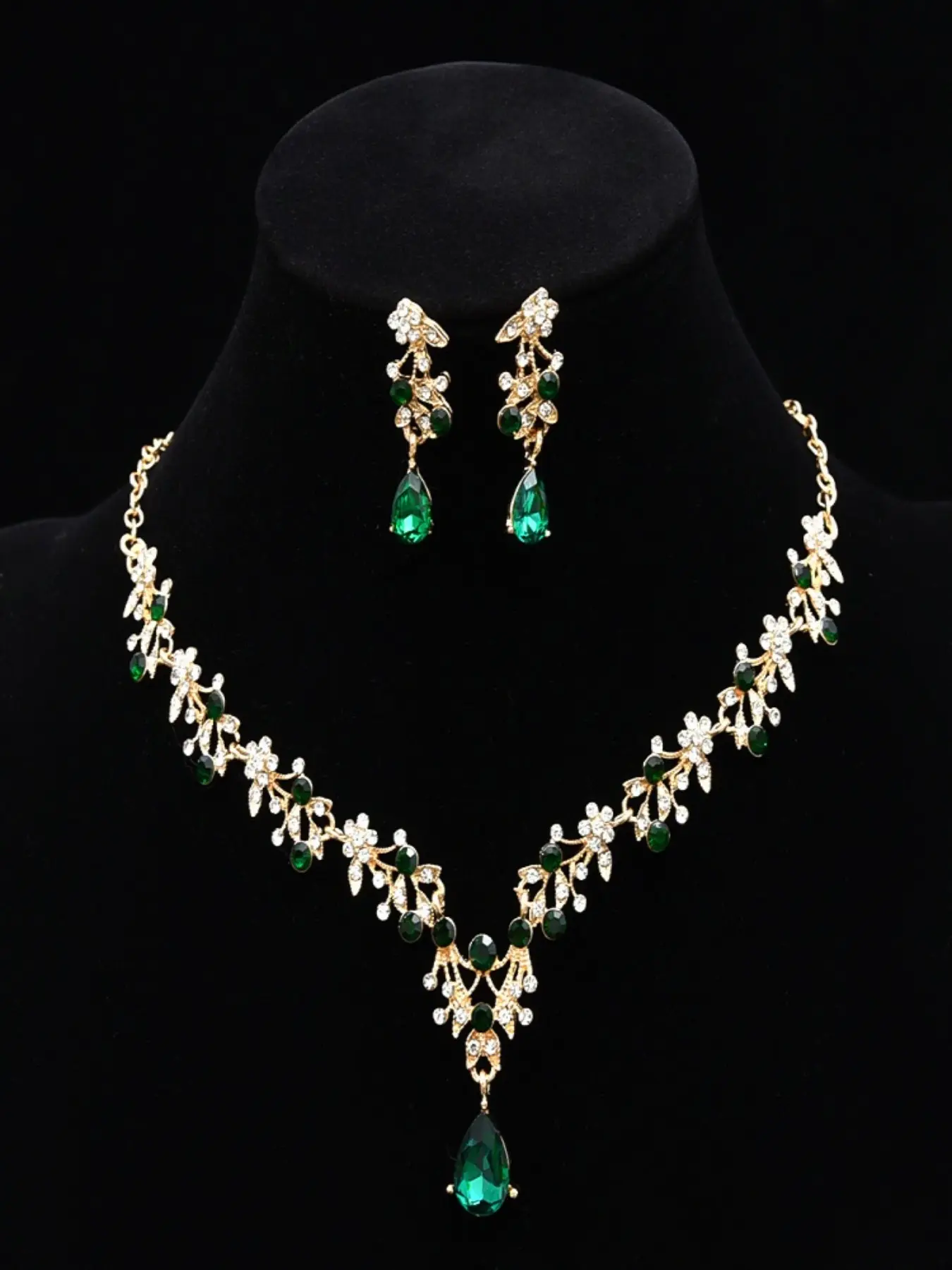 Women's Ballroom Jewelry Necklace, Bride Wedding Jewelry Set, Rhinestone Neckpiece, Formal Occasion Rhinestone Necklace