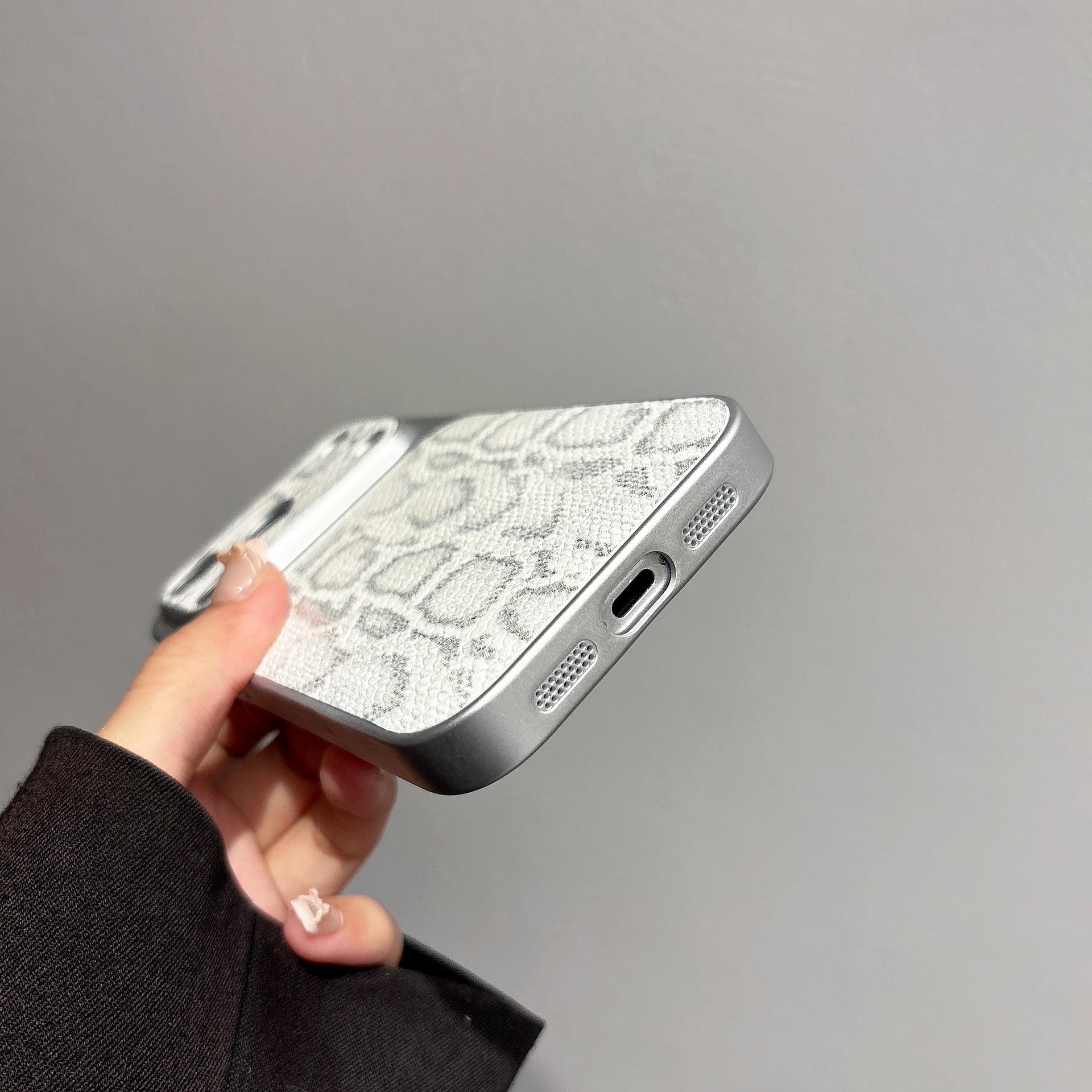 Crocodile Skin Pattern Glitter Phone Case for iPhone 17 Pro Max, 16 Pro, 15 Pro, Precise Cutouts