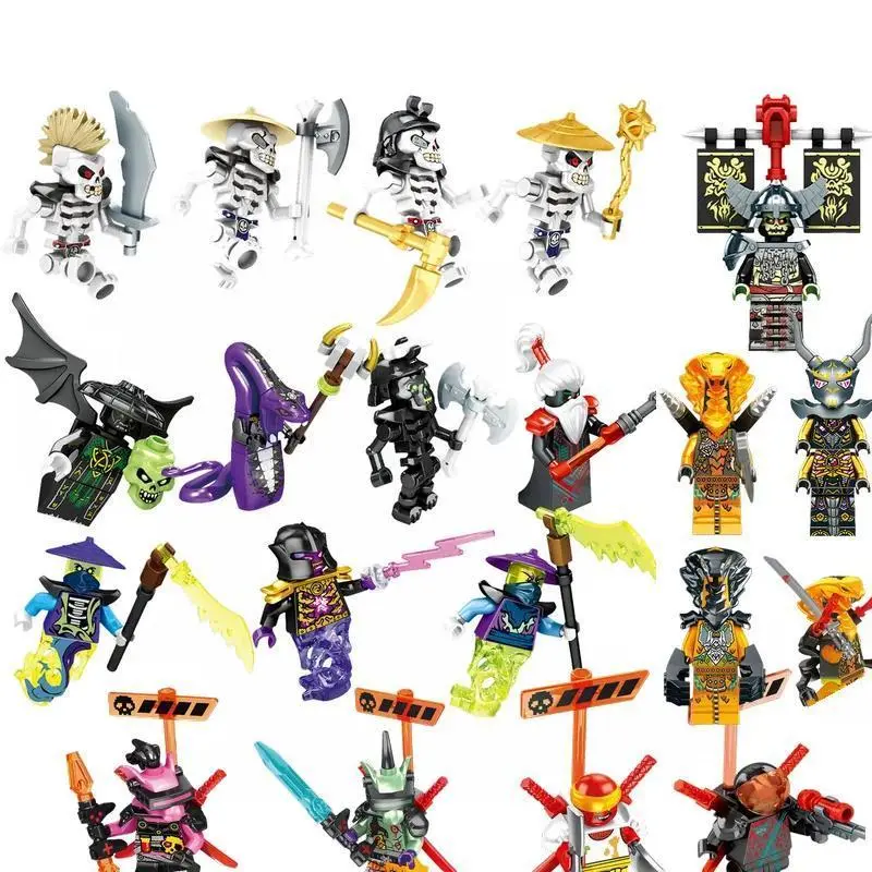 2026 new Ninja Anime Characters Mini Figure Building Block Toys Doll Model Figures Kids Boy Birthday Gifts Snake Monster Fighting Model