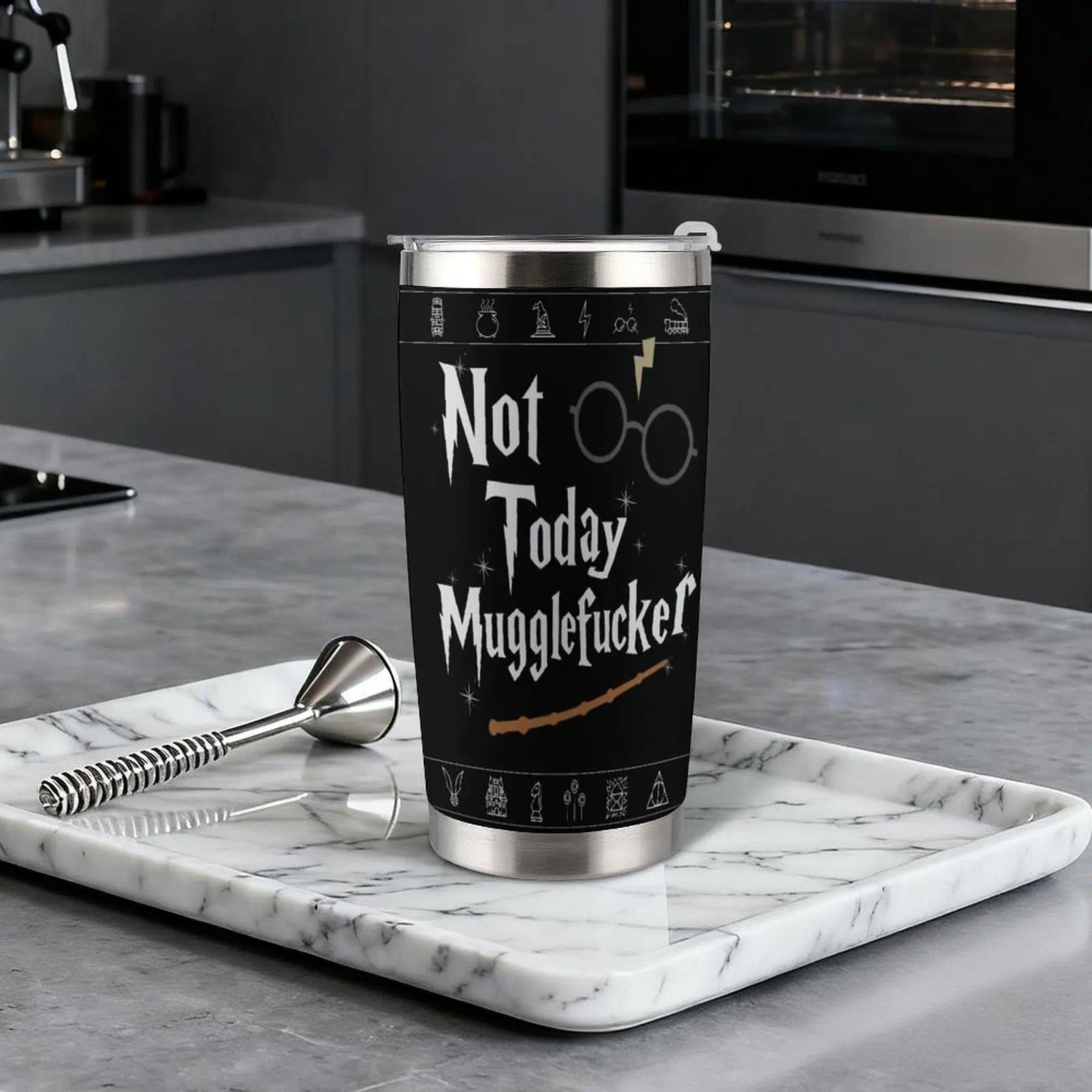 Wizard Gift For Wizarding Fans, Not Today 20oz Tumbler, Funny Winter Tumbler, Cute Christmas Birthday Present For Fans Gift All Star Drinkware, 30oz Stainless Steel Tumbler
