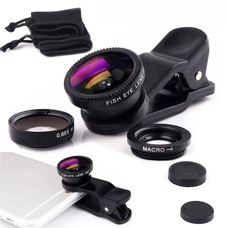 3 in1 Fisheye Wide Angle Micro Camera Lens