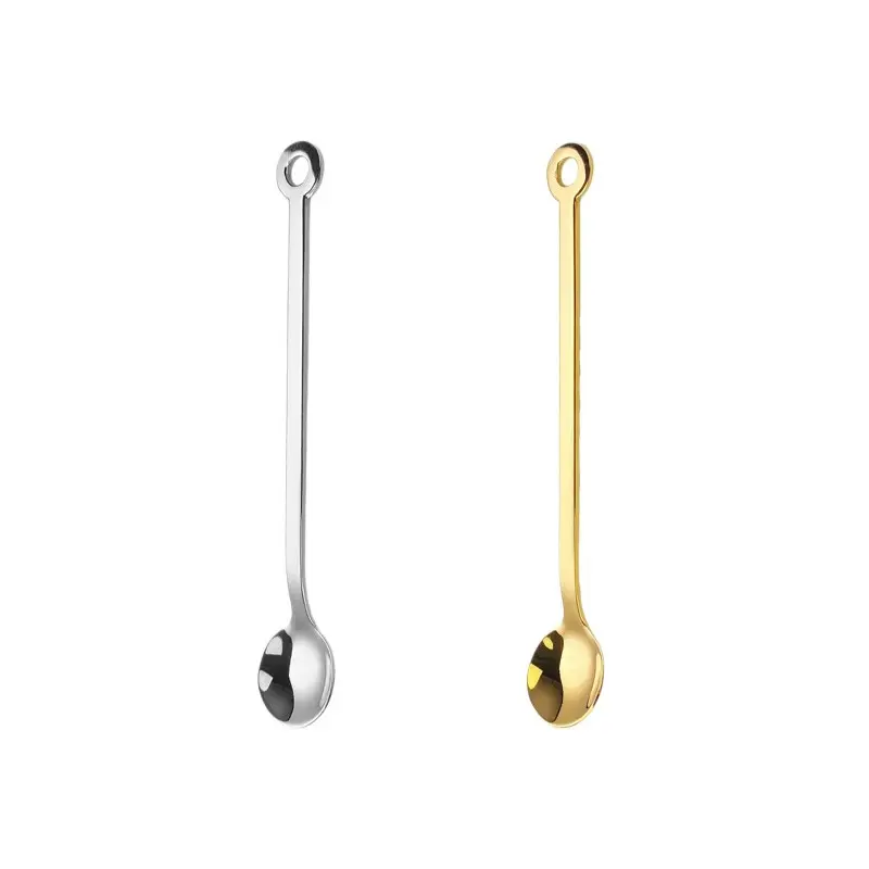 Creative Round Hole Small Spoon, 304 Stainless Steel Coffee Spoon, Milk Stirrer, Dessert Spoon, Creative Design, Tableware, Perfect for Beverages & Desserts