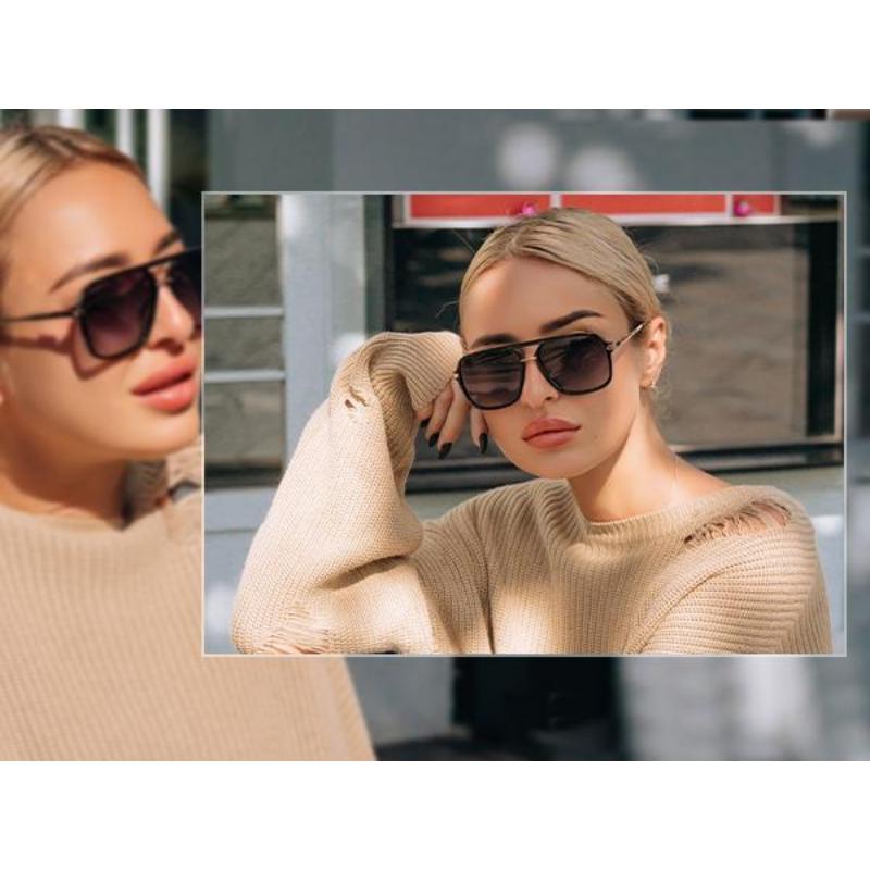 SOJOS Sunglasses for Women Men Square Retro Polarized Lens Trendy Aviator 90s Shades.