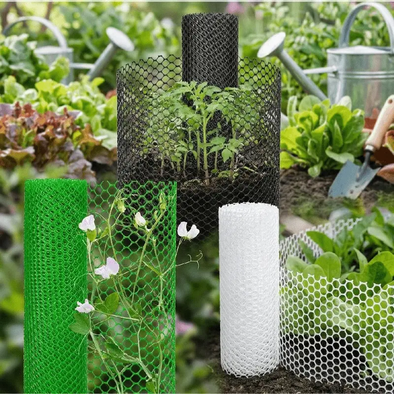 Plastic Mesh Fencing, 15.75 x 118.11 Inch Plastic Chicken Wire Fence Netting, Pet Safety Barrier Net for Dogs Rabbits Poultry, Balcony Protective Net for Pets
