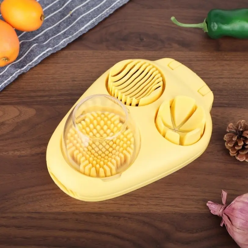 Egg Slicer Cutter Machine, Portable Stainless Steel Egg Chopper, Kitchen Tool for Strawberries Mushrooms Grapes Cherry Tomatoes