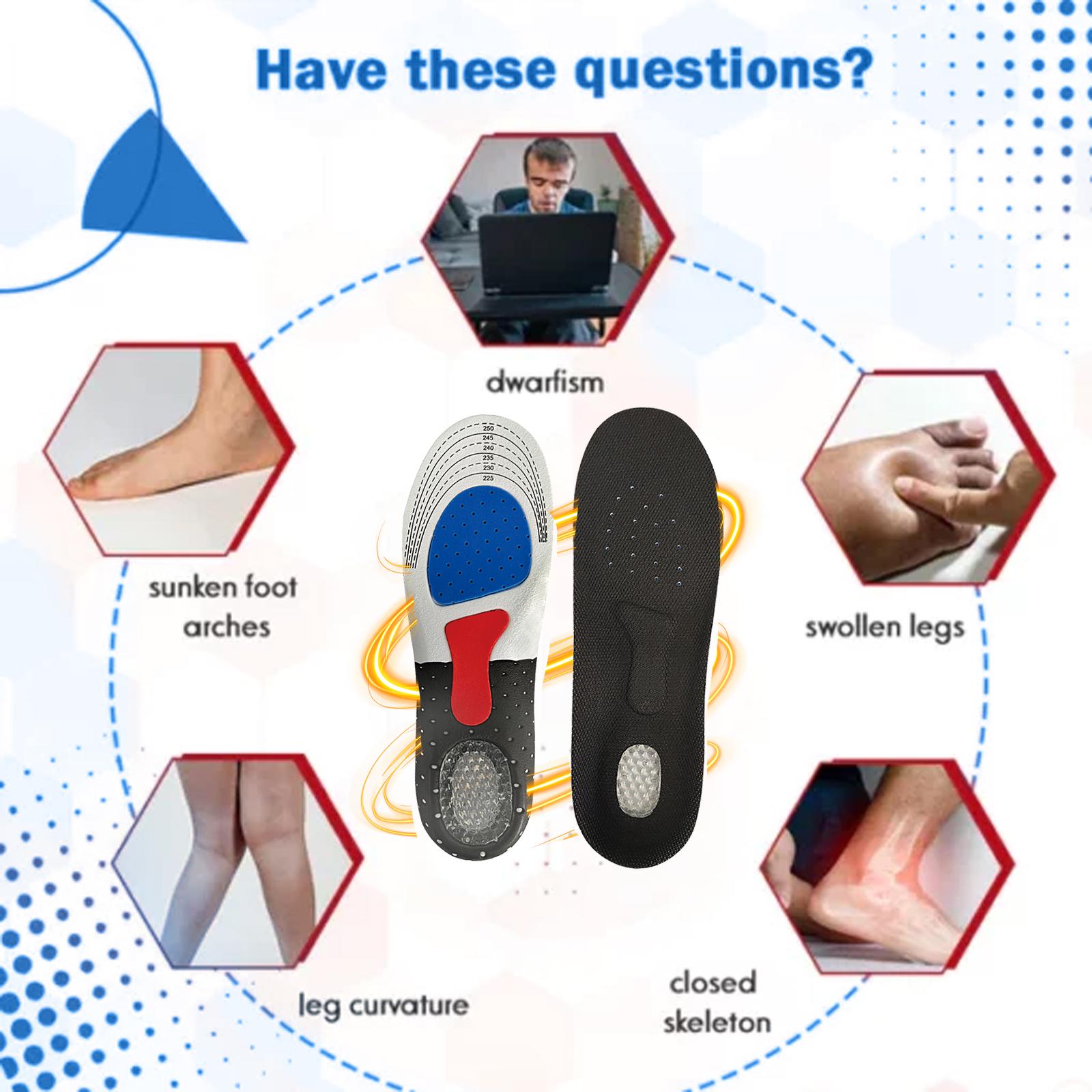 Houkea Insoles: Non-slip, wear-resistant, arch support, foot posture correction, body care, breathable insoles